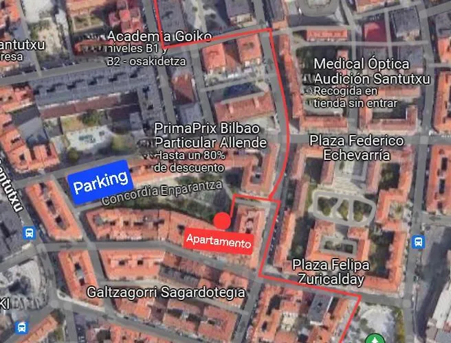 アパート Concordia Apartamento, Parking Gratis ビルバオ
